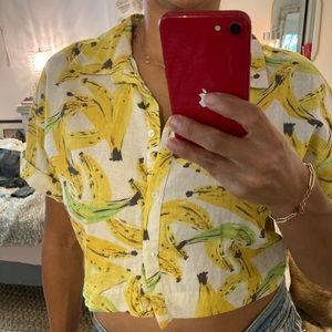 Zara banana top size medium